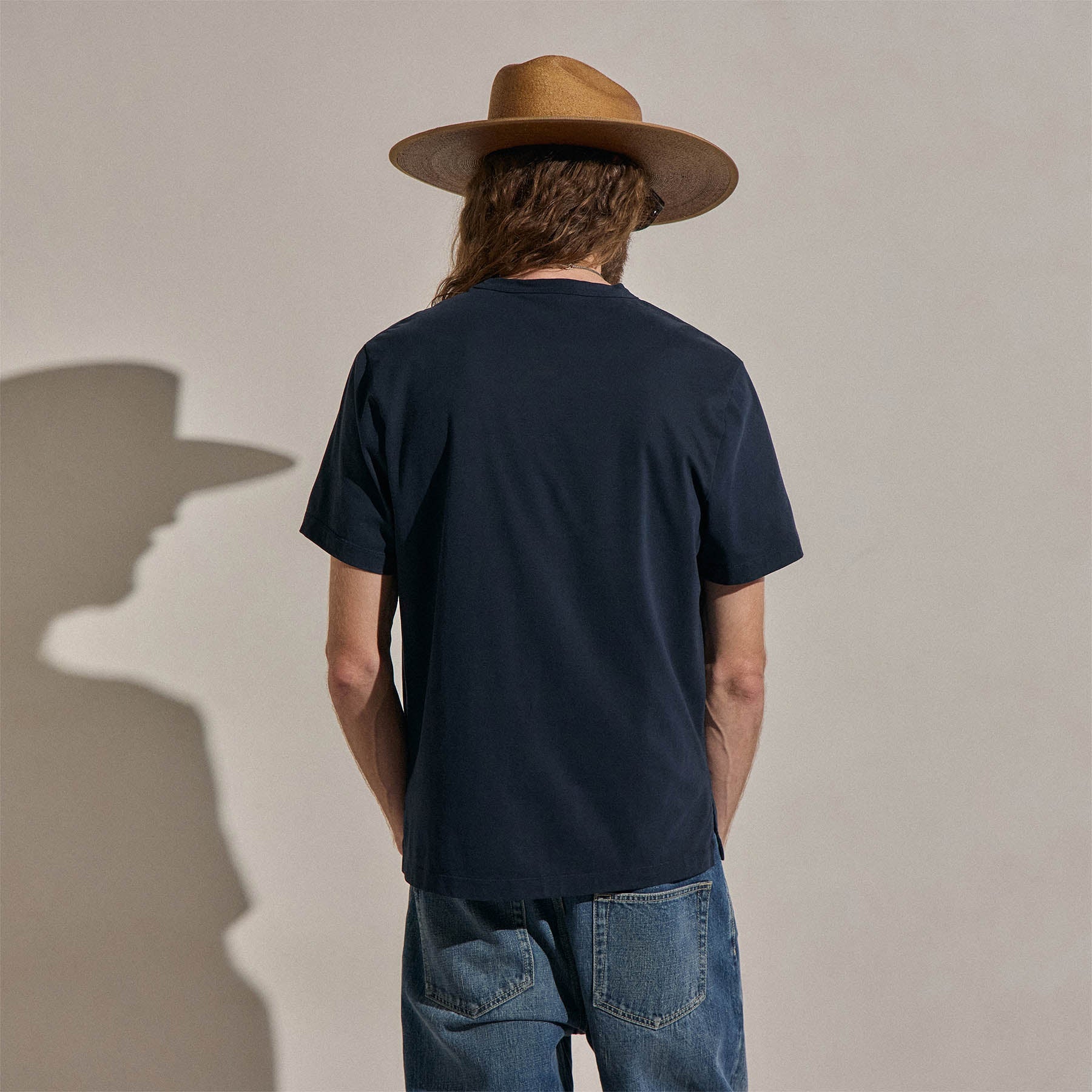 Heavy Luxe Jersey Crew - Blue Noir