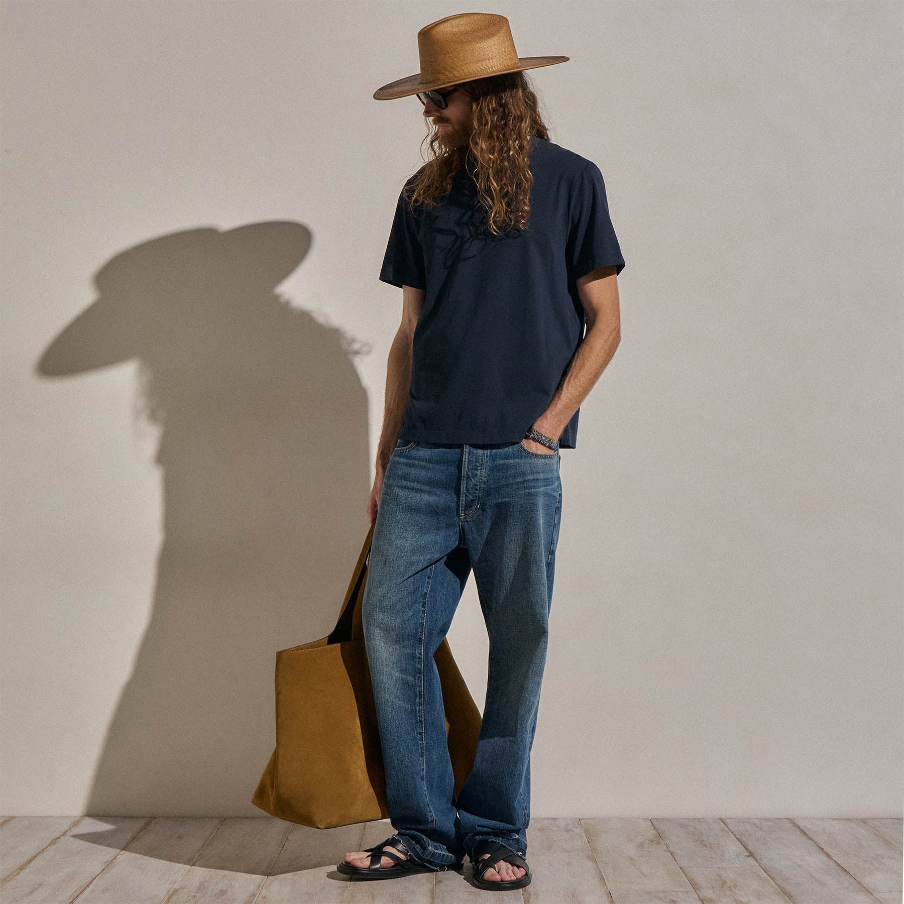 Heavy Luxe Jersey Crew - Blue Noir