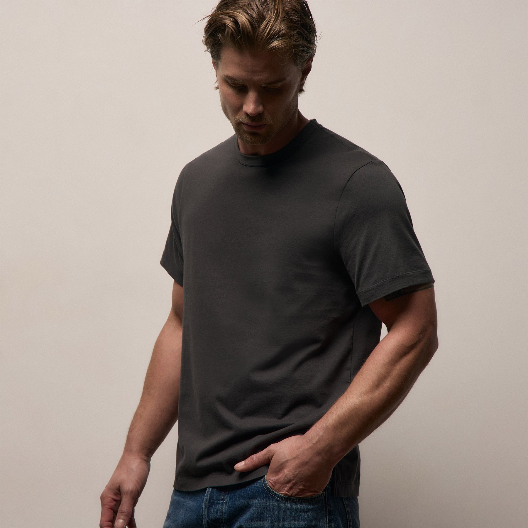 Heavy Luxe Jersey Crew - Magma