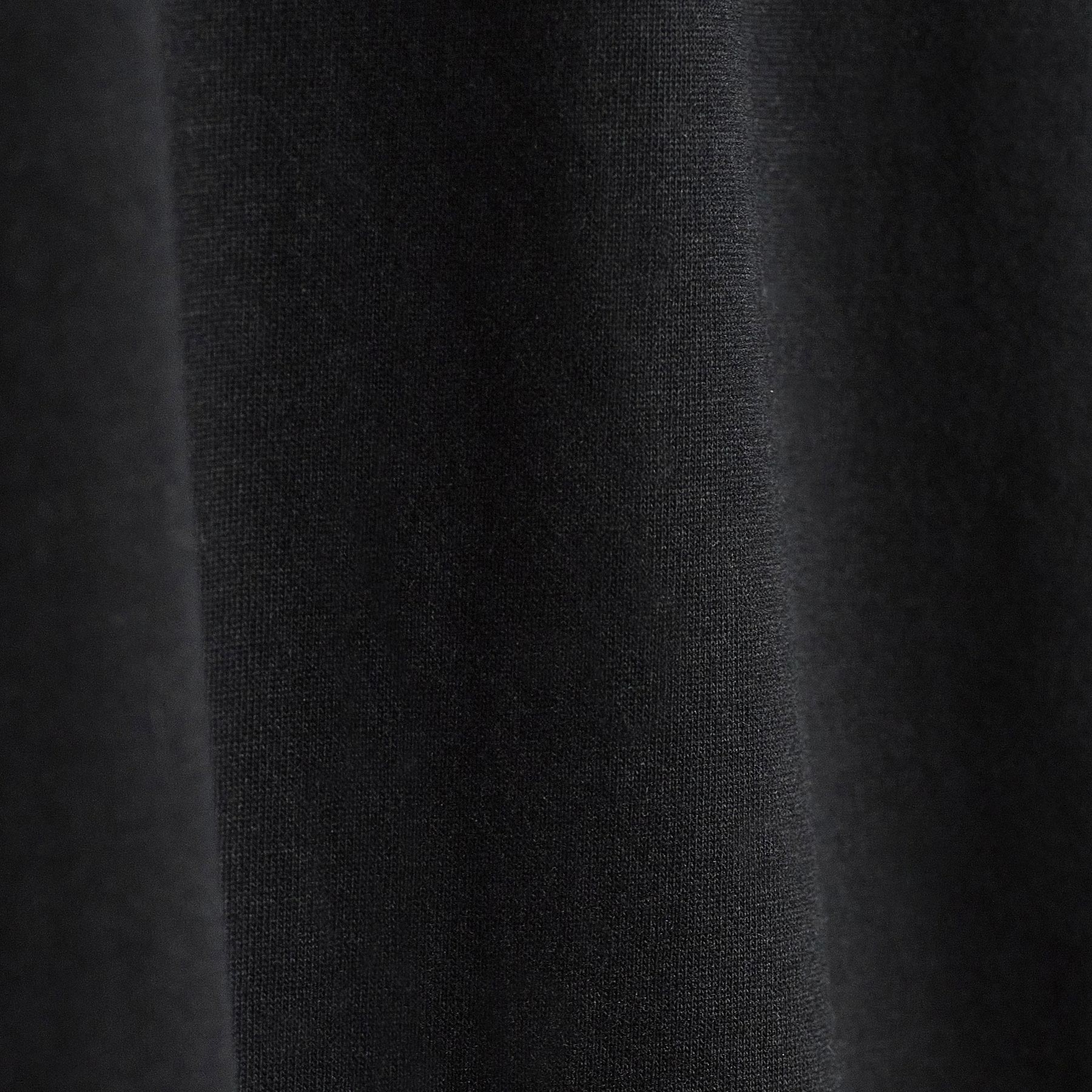 Heavy Luxe Jersey Long Sleeve Polo - Black