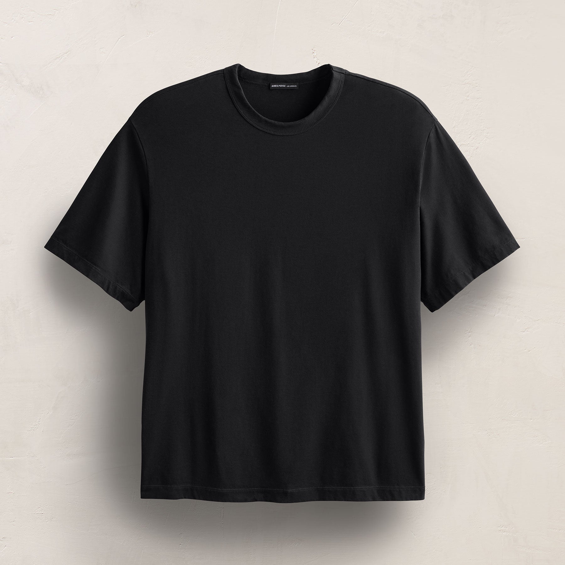 Heavy Luxe Jersey Oversized Crew - Black