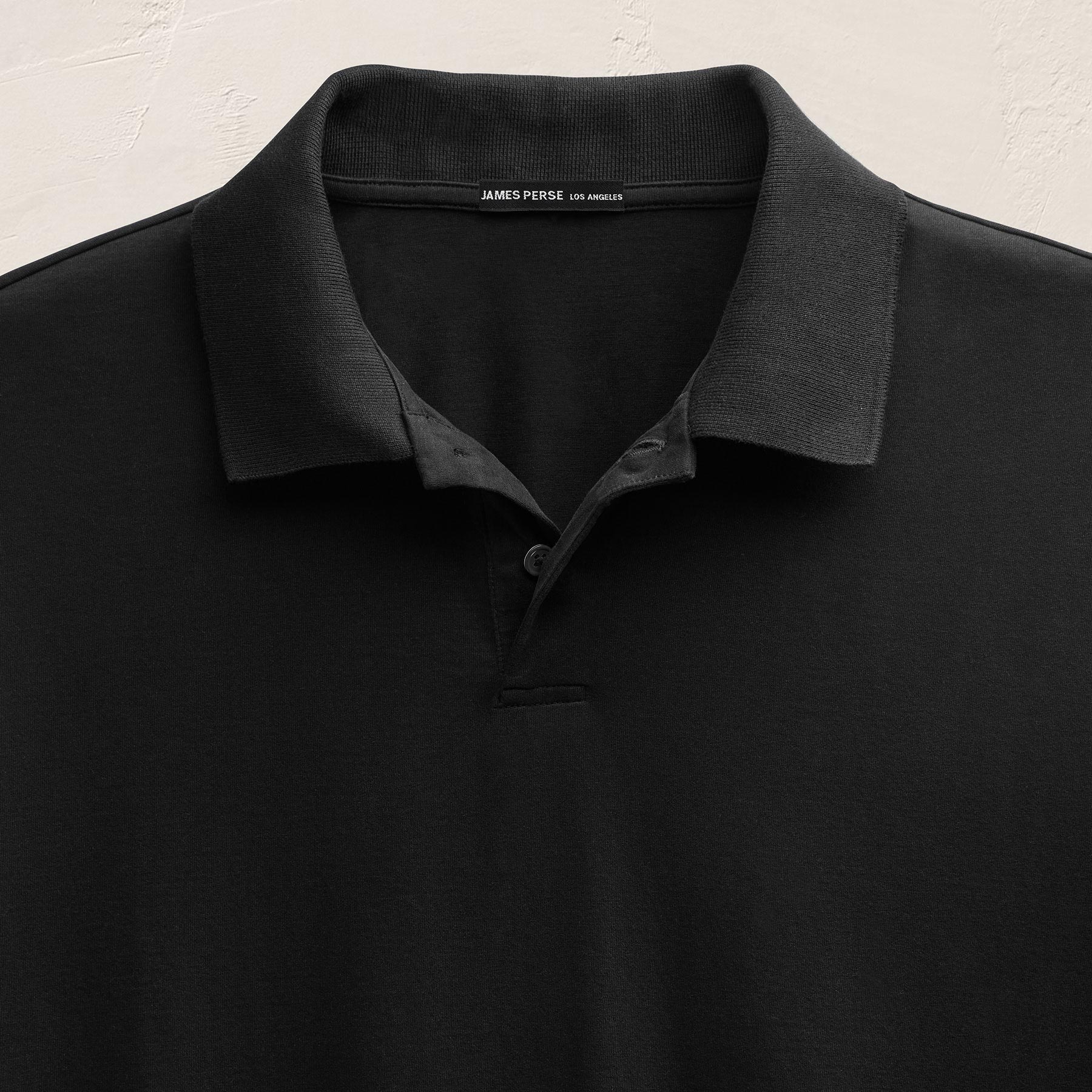 Heavy Luxe Jersey Oversized Polo - Black