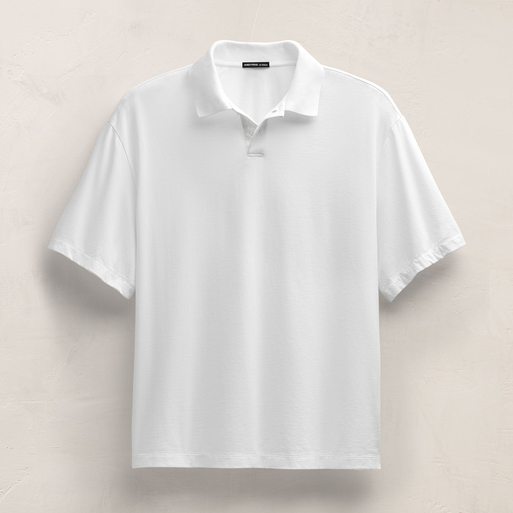 Heavy Luxe Jersey Oversized Polo - White