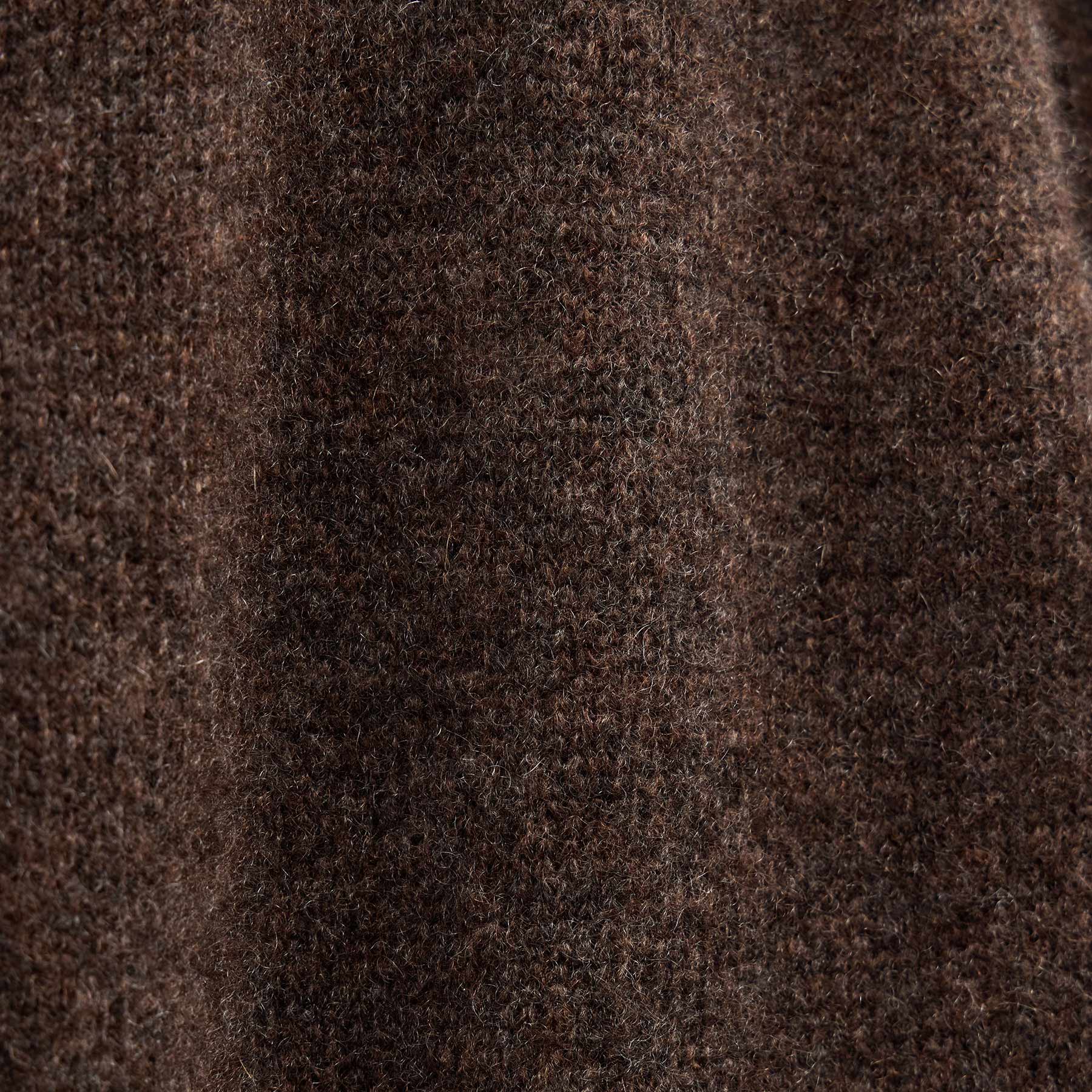 Lightweight Textured Cashmere Knit Zip Up Hoodie - Bark