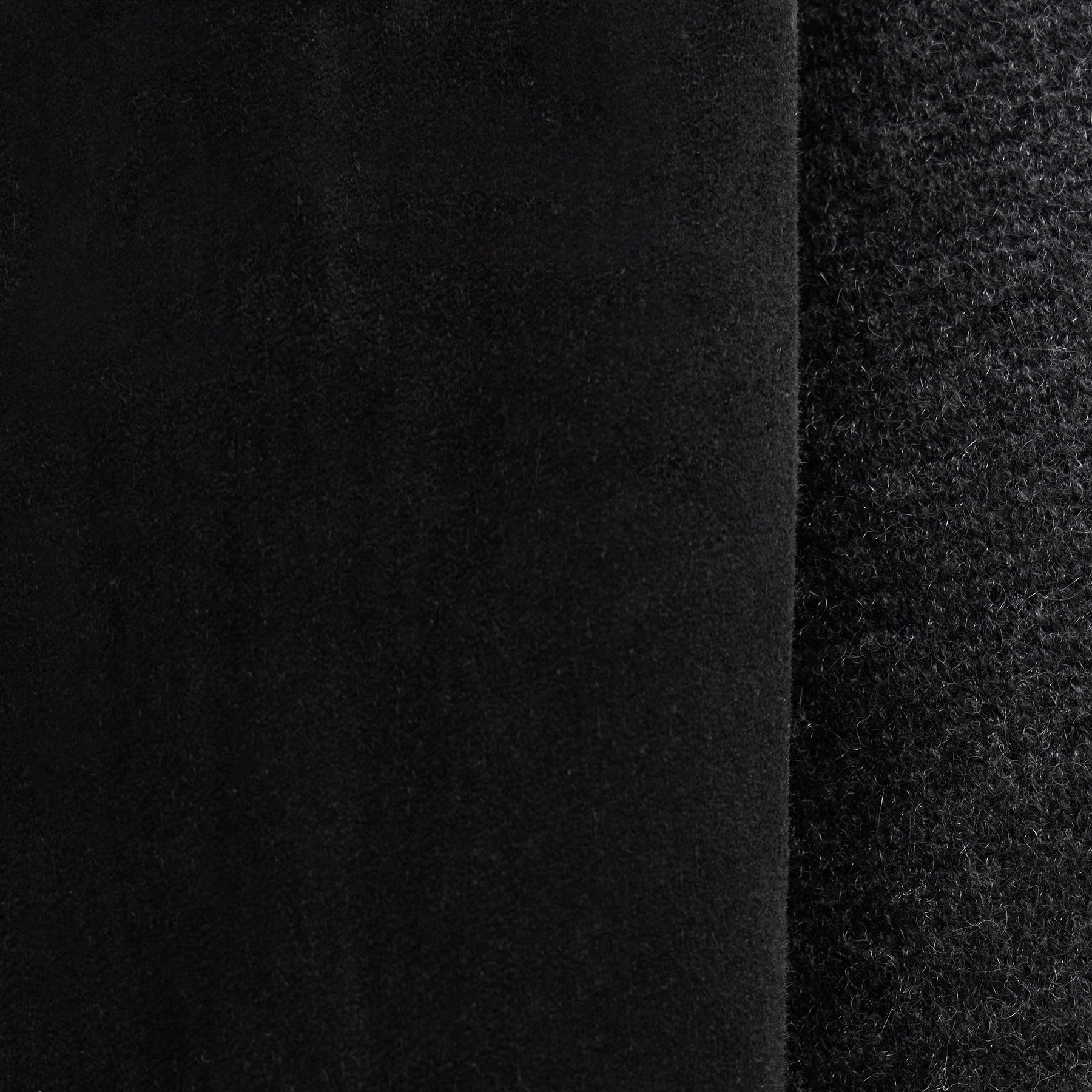 Suede Front Cashmere Cardigan - Coal