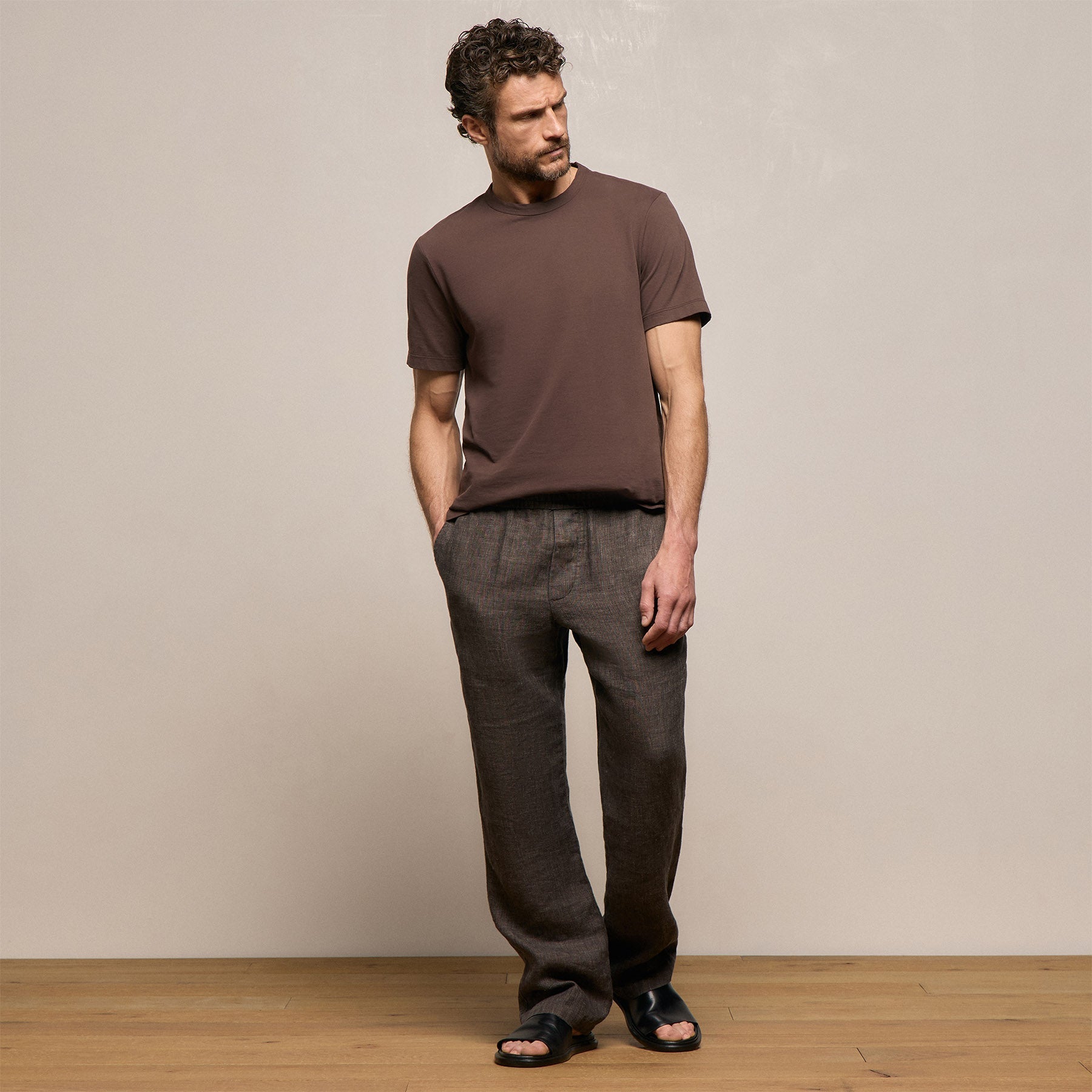 Montecito Linen Pant - Bark