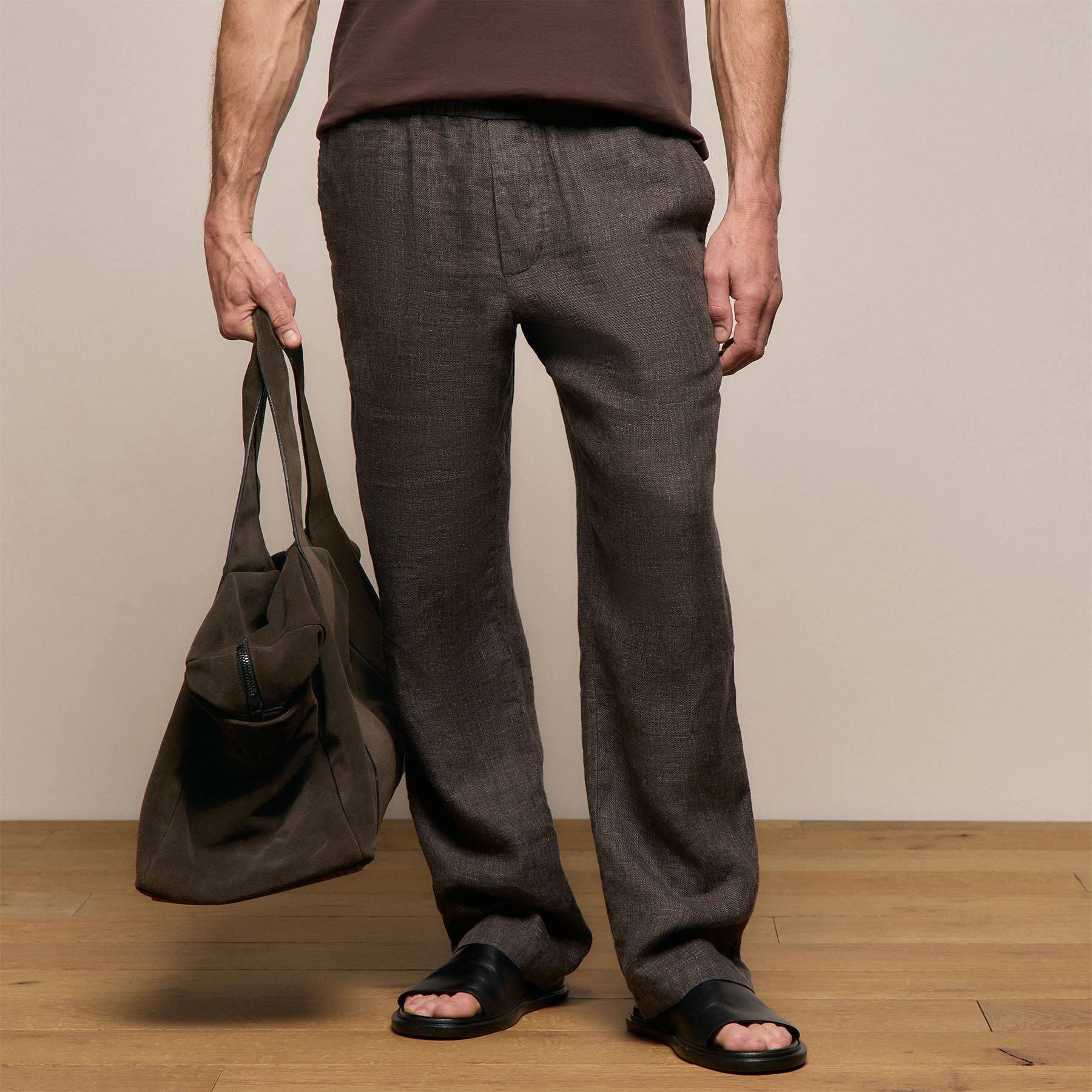 Montecito Linen Pant - Bark