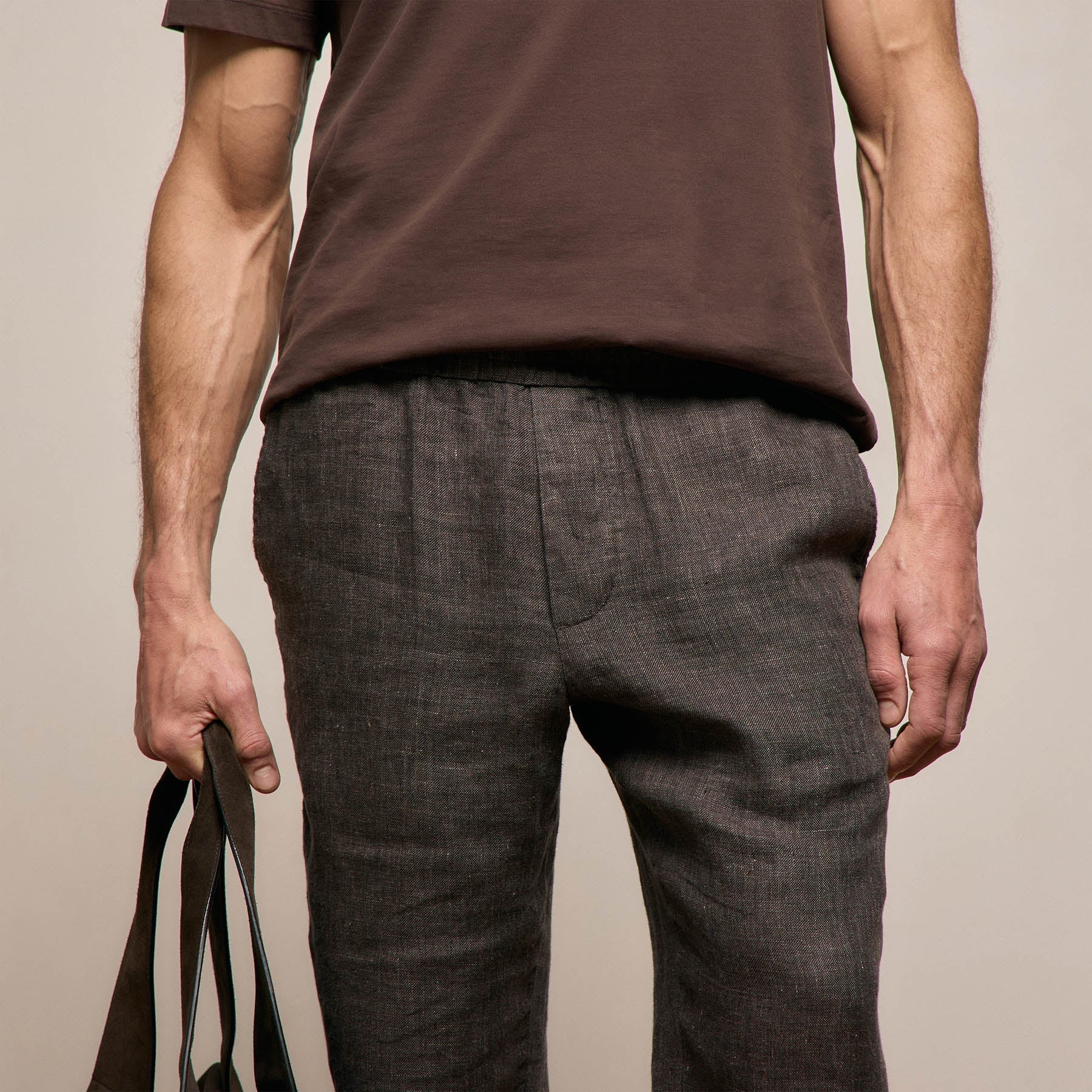 Montecito Linen Pant - Bark