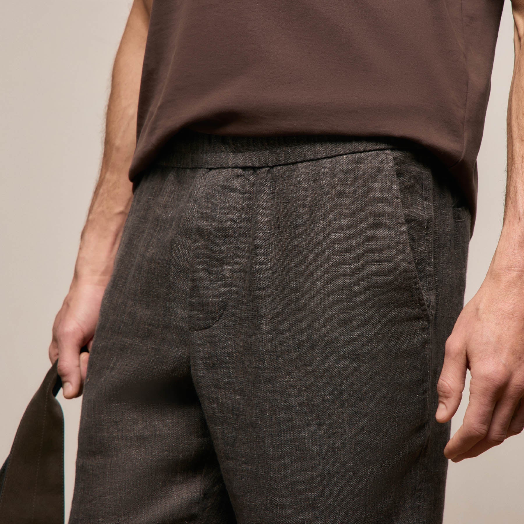 Montecito Linen Pant - Bark