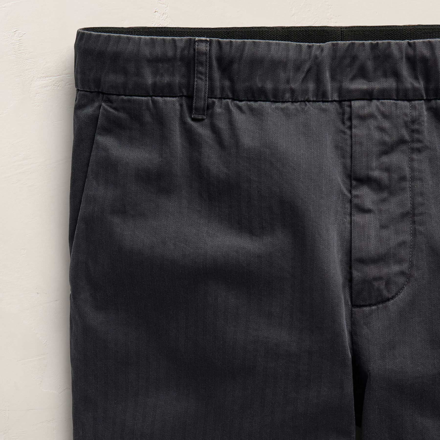 Herringbone Twill Trouser - Blue Noir Pigment