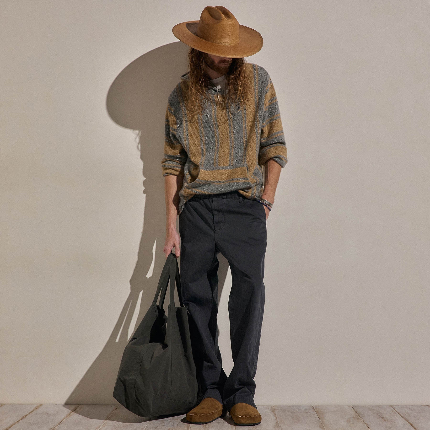 Herringbone Twill Trouser - Blue Noir Pigment