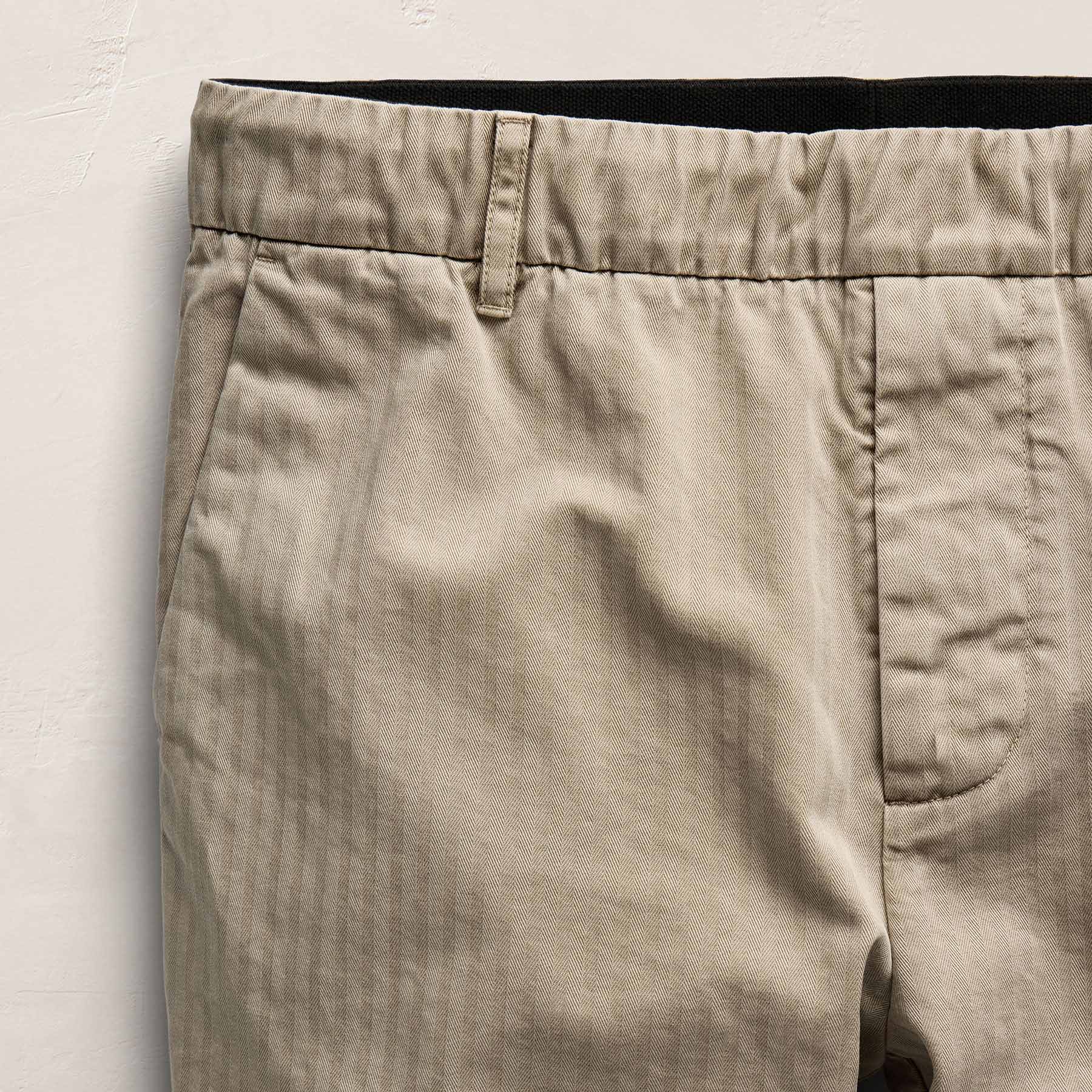 Herringbone Twill Trouser - Flax Pigment