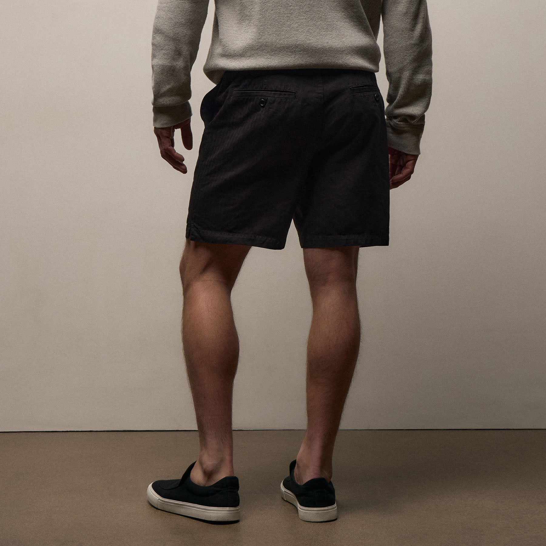 Herringbone Surplus Short - Black