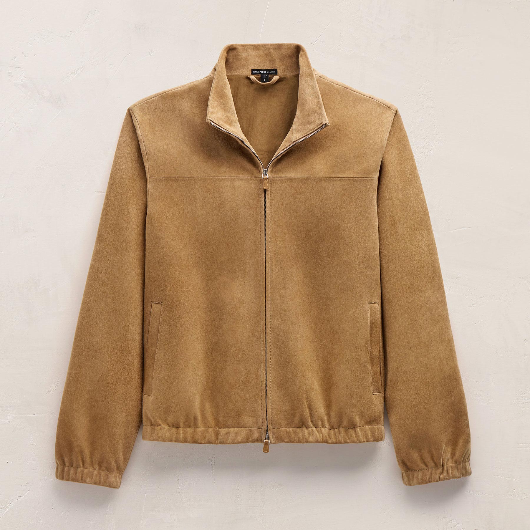 Suede Bomber Jacket - Sand