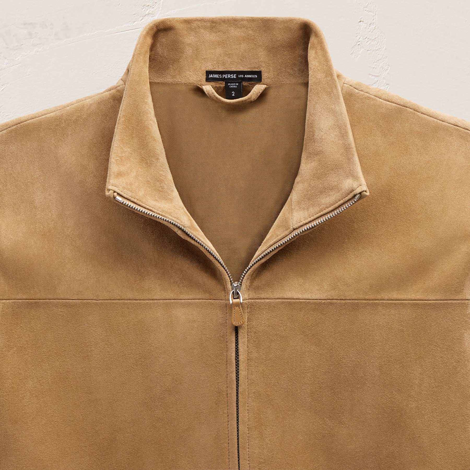 Suede Bomber Jacket - Sand