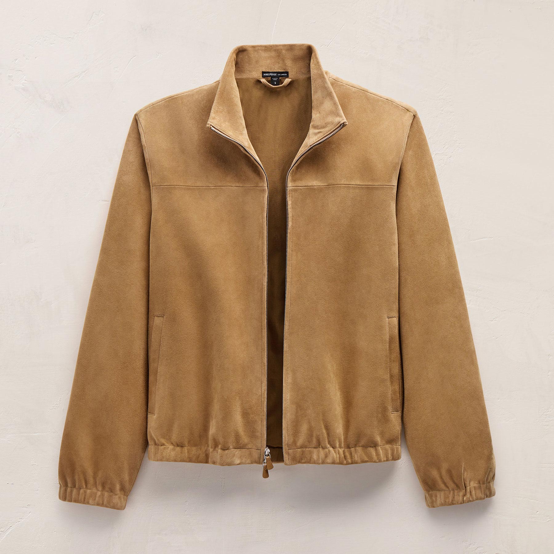 Suede Bomber Jacket - Sand