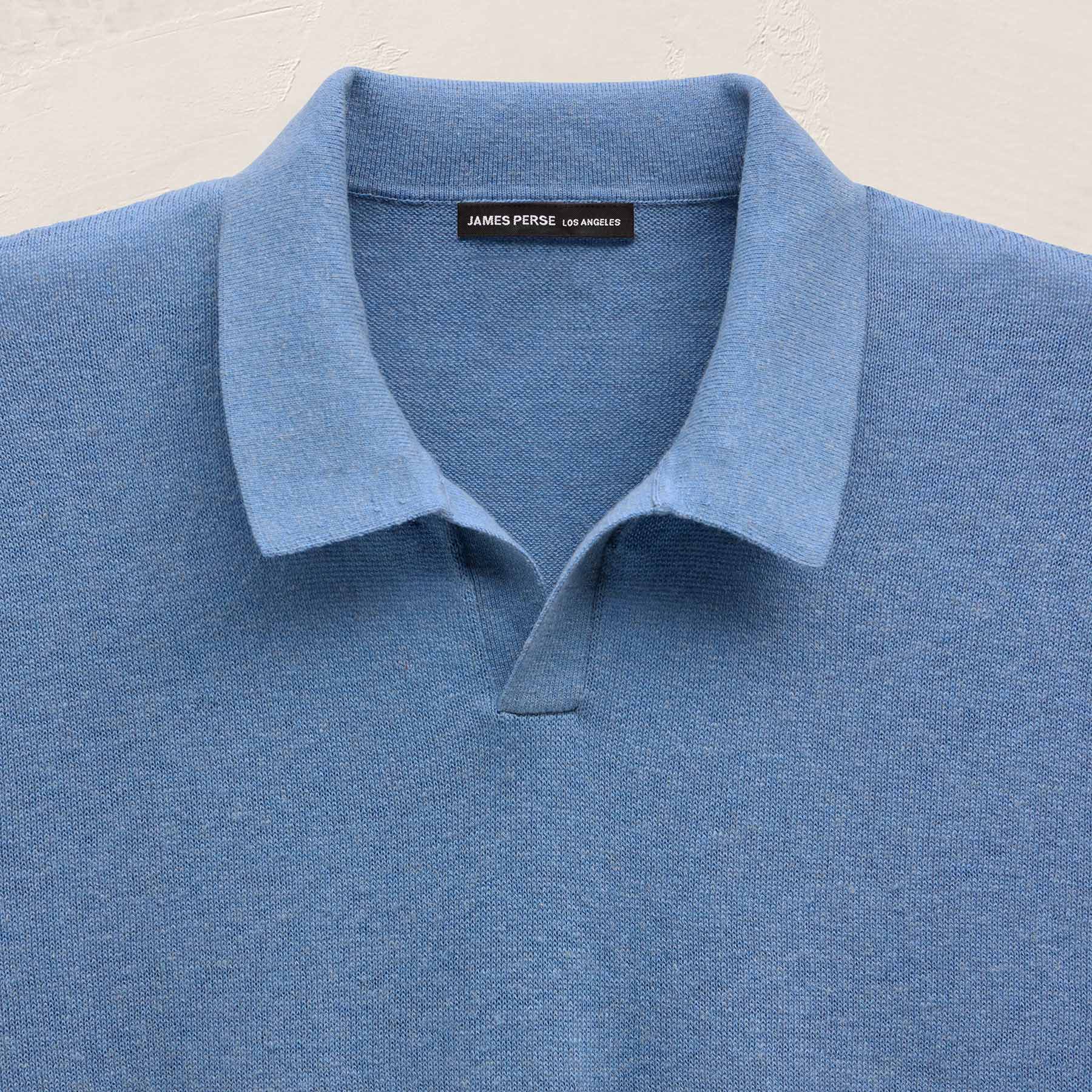 Cotton Cashmere Polo - Denim