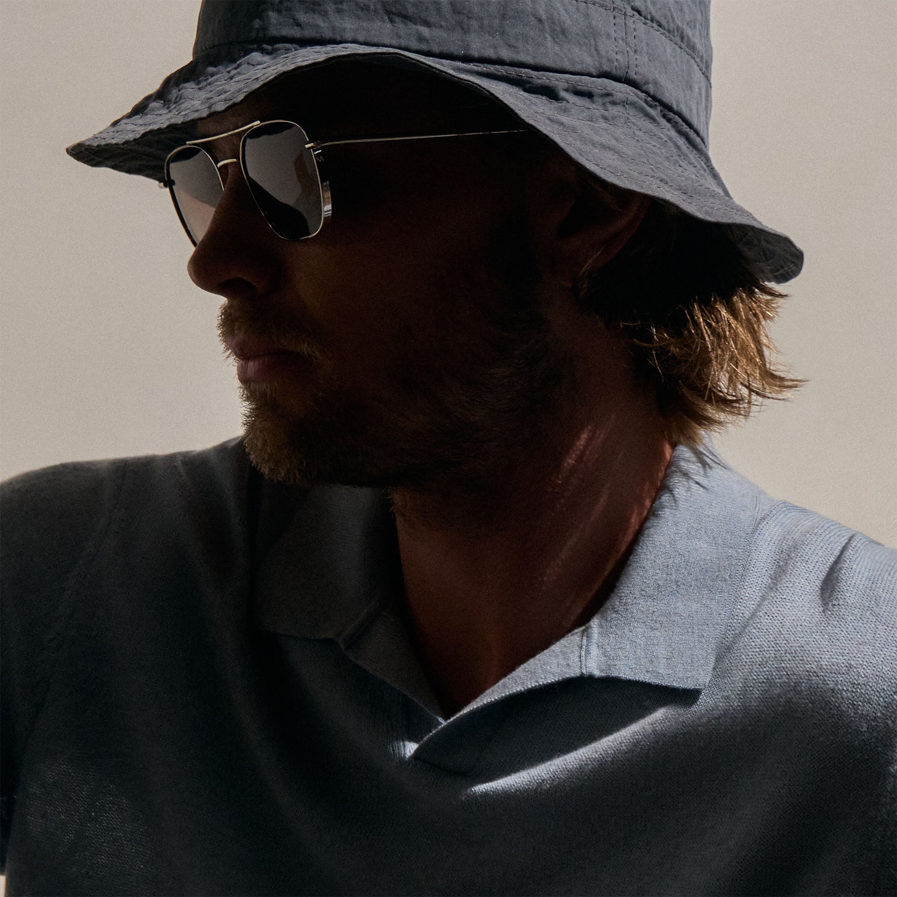 Cotton Cashmere Polo - Sky Blue