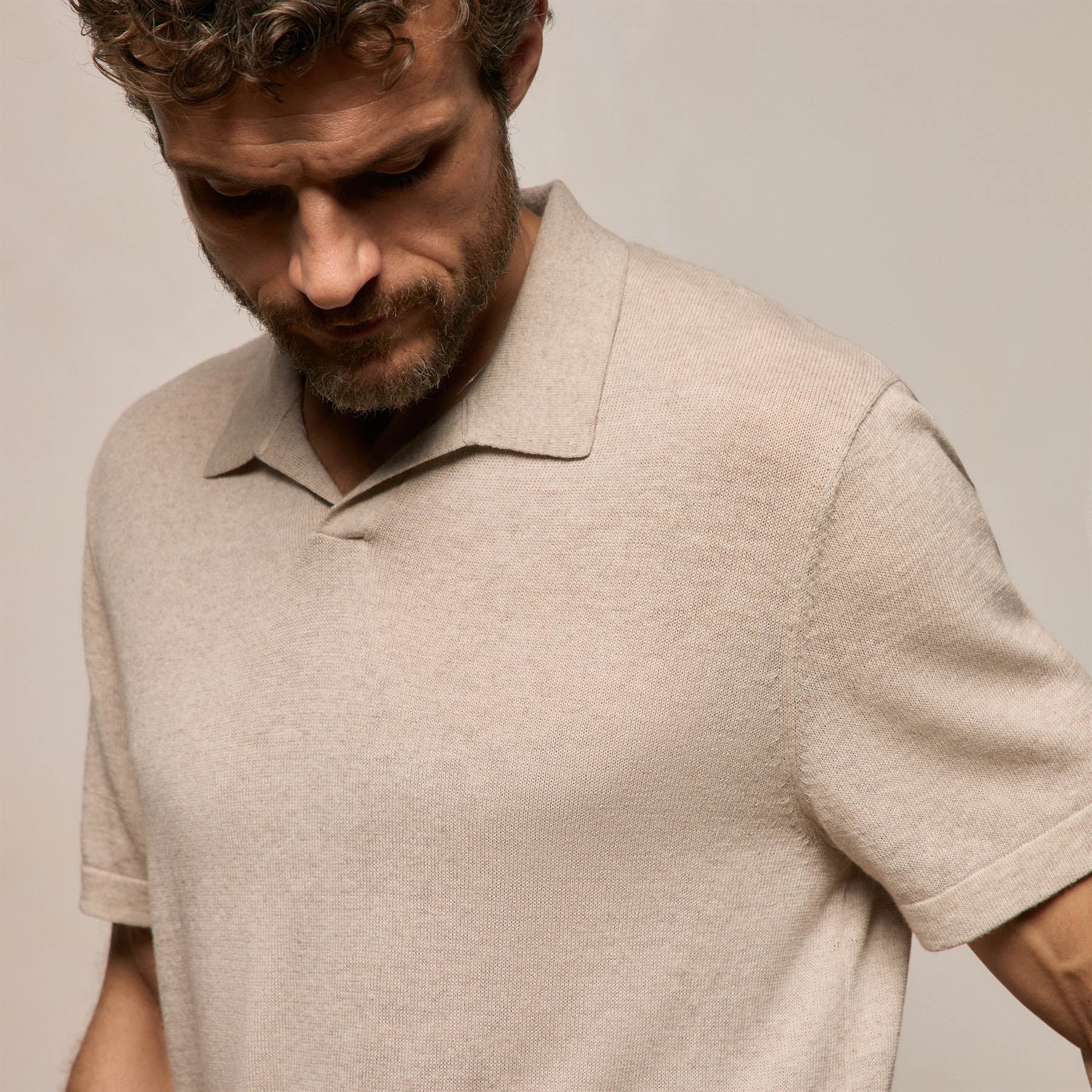 Cotton Cashmere Polo - Wheat