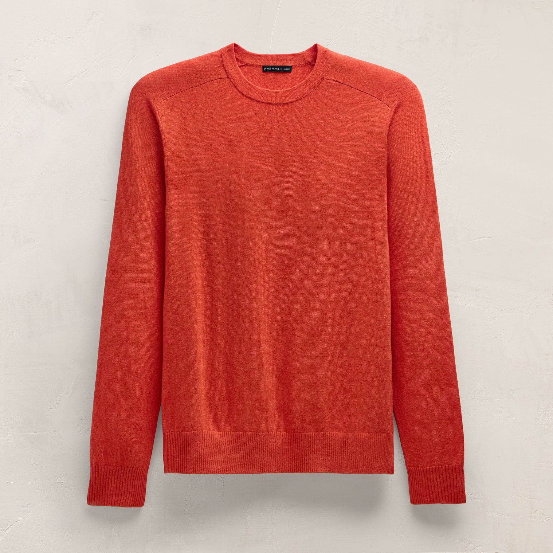 Cotton Cashmere Raglan Crew - Blood Orange