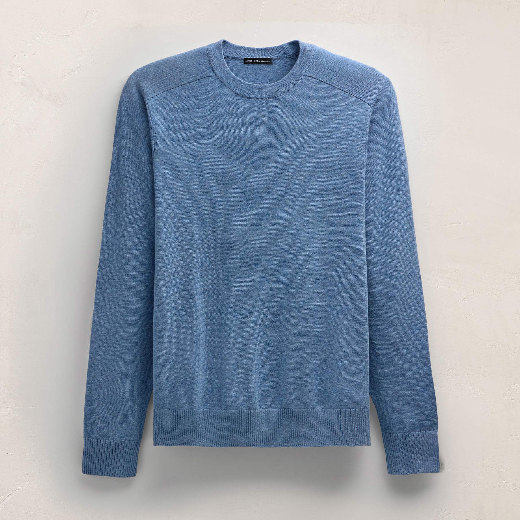 Cotton Cashmere Raglan Crew - Denim