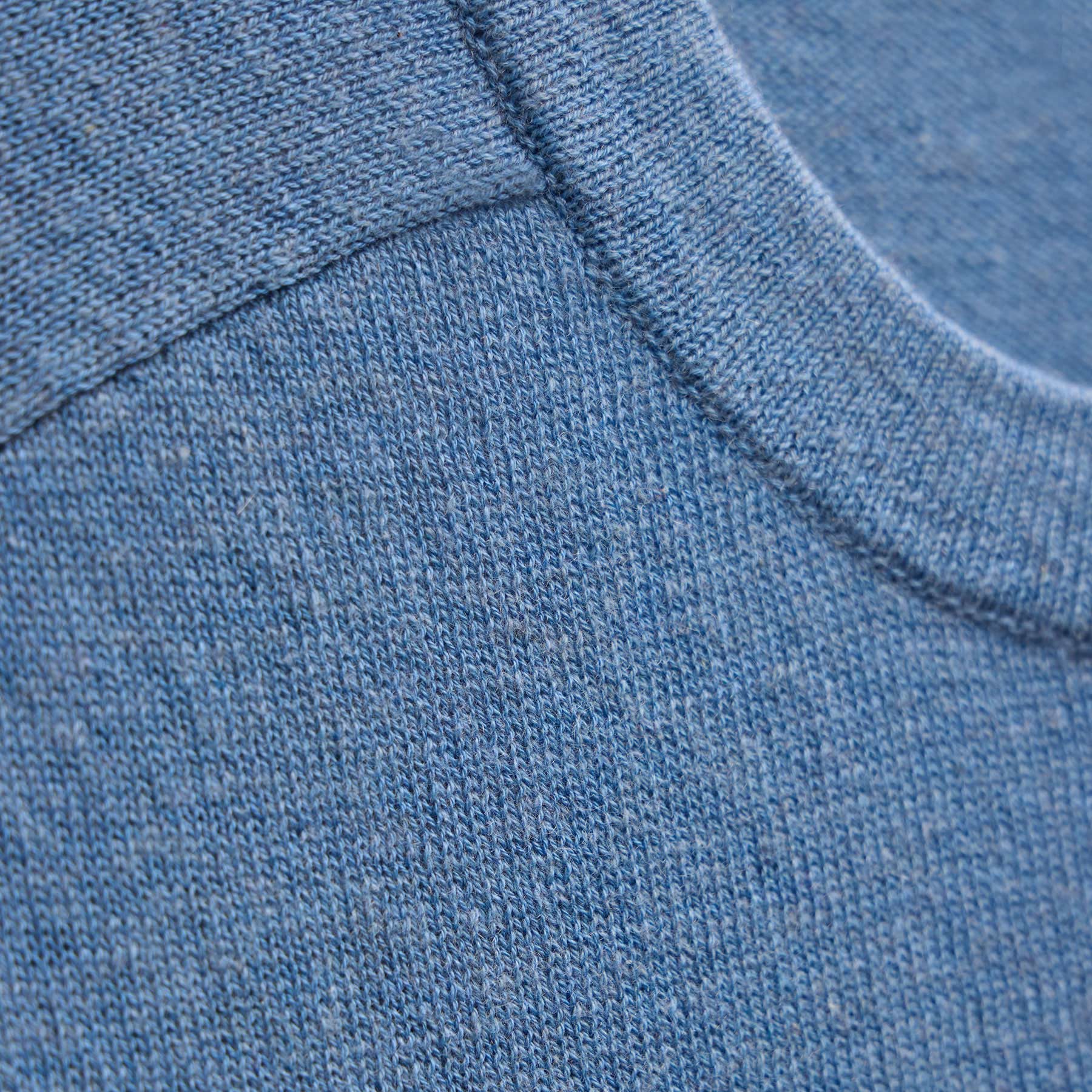 Cotton Cashmere Raglan Crew - Denim