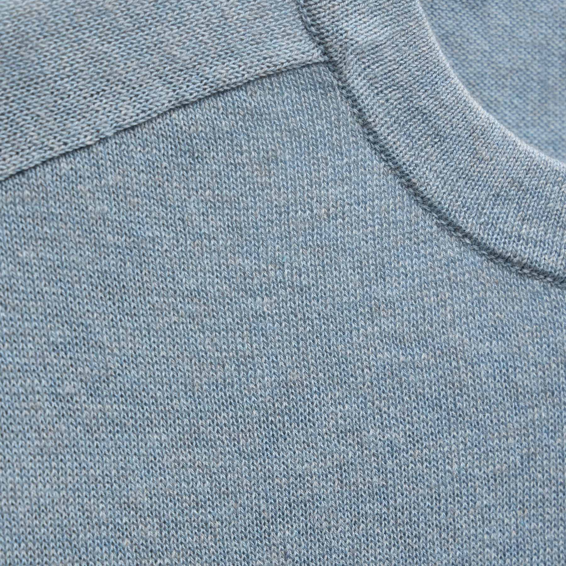 Cotton Cashmere Raglan Crew - Sky Blue
