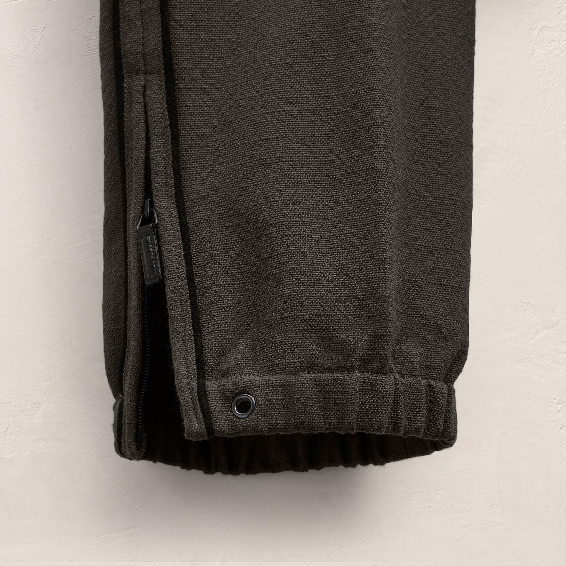 Suede Trimmed Track Pant - Dark Olive/Black
