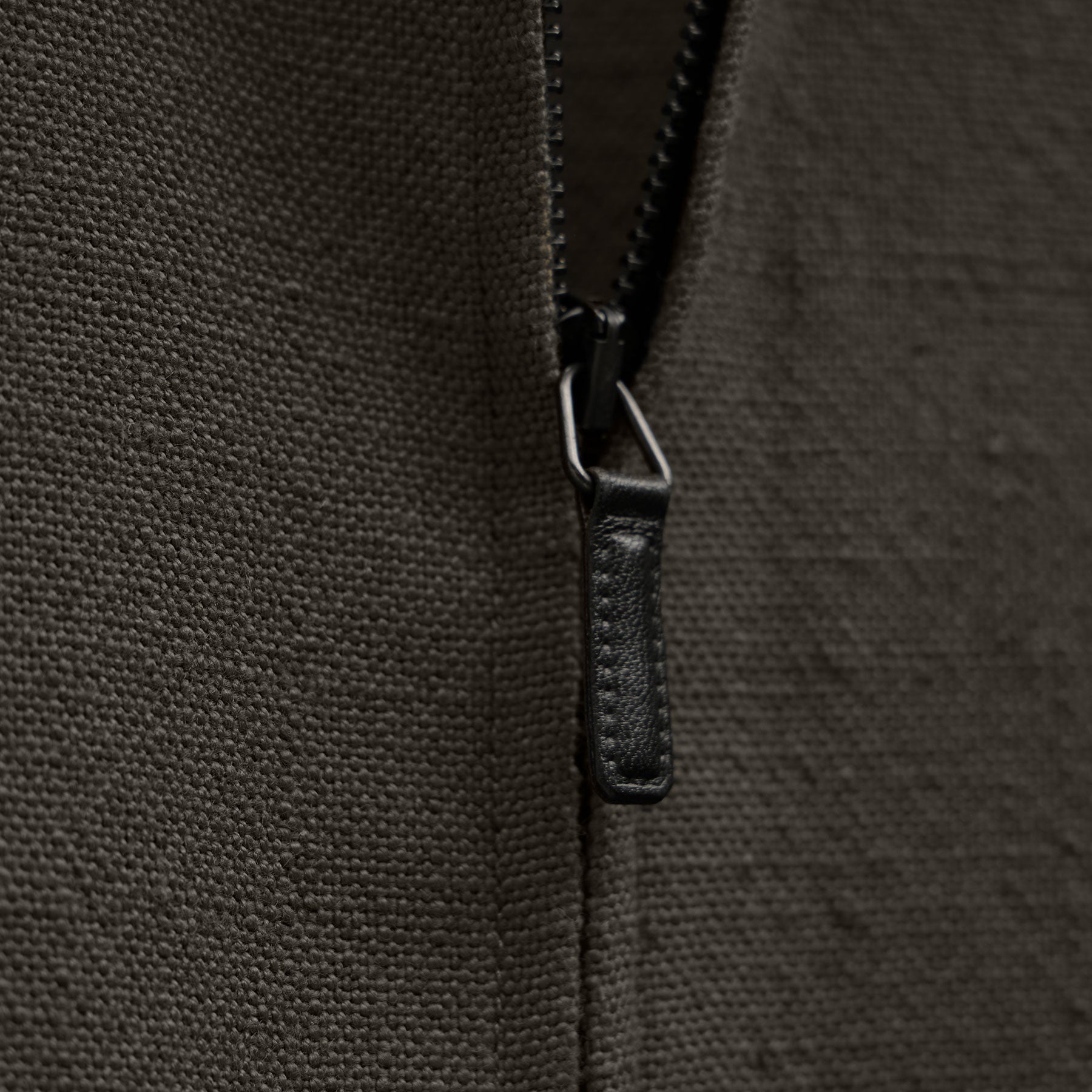 Suede Trimmed Track Jacket - Dark Olive/Black