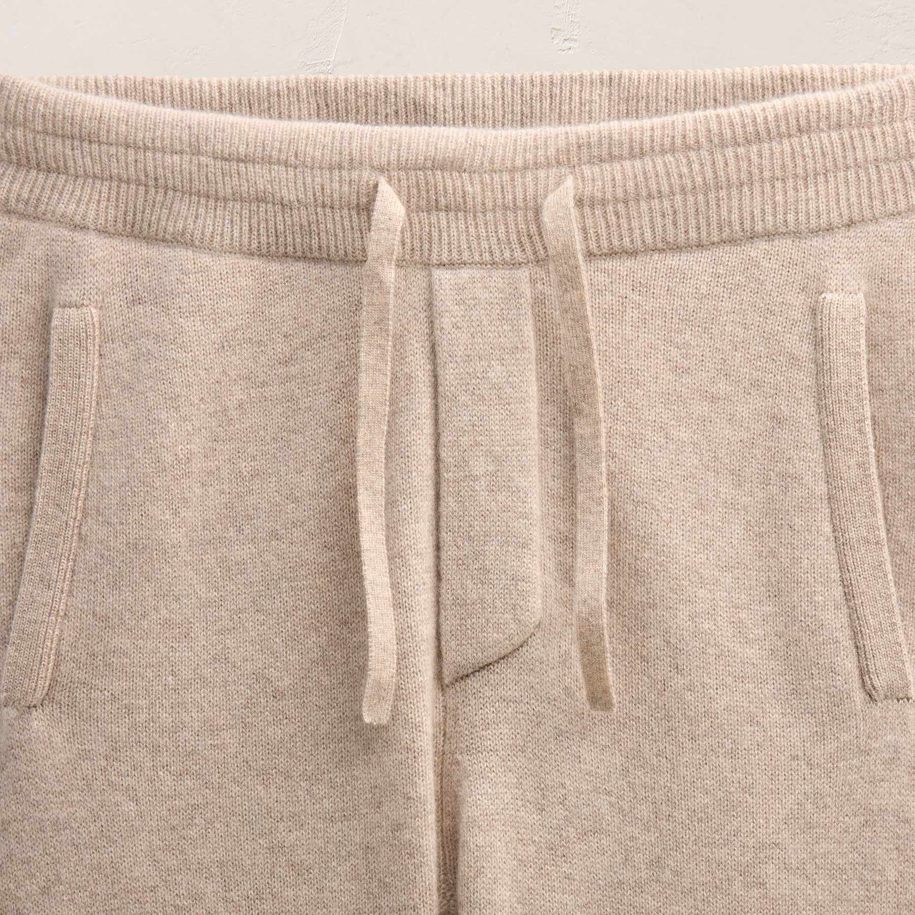 Recycled Cashmere Track Pant With Pockets - Stone