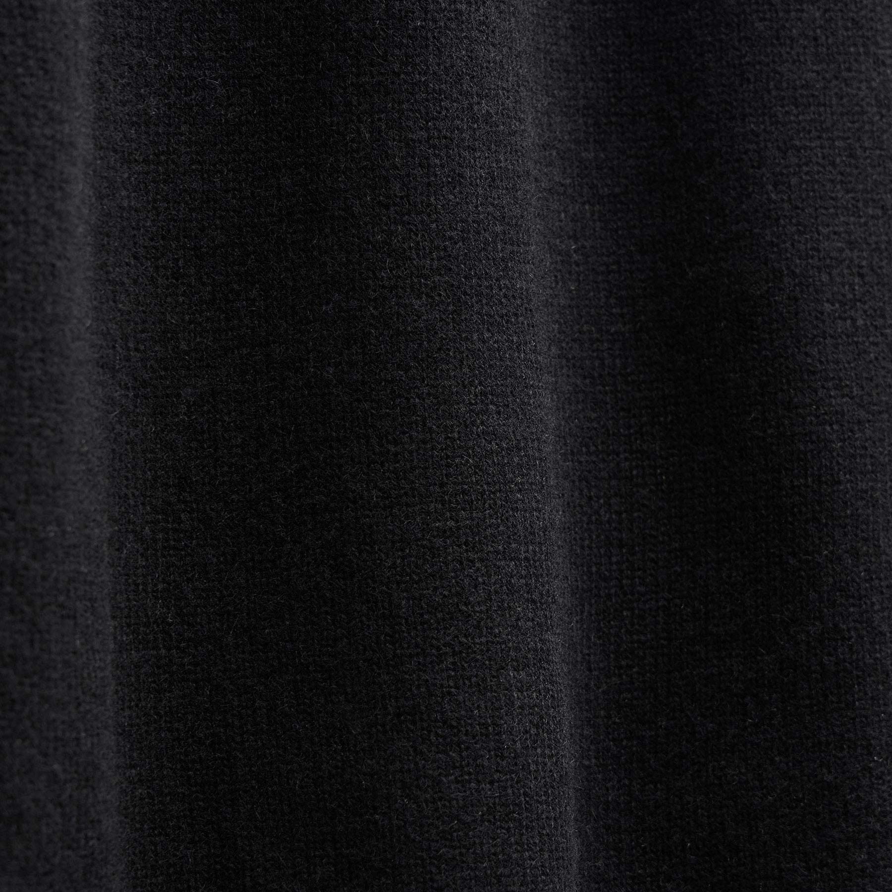 Recycled Cashmere Full Zip Sweater - Black