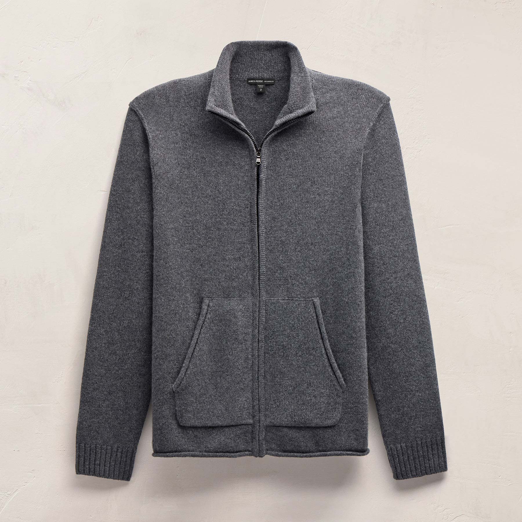 Recycled Cashmere Full Zip Sweater - Flannel