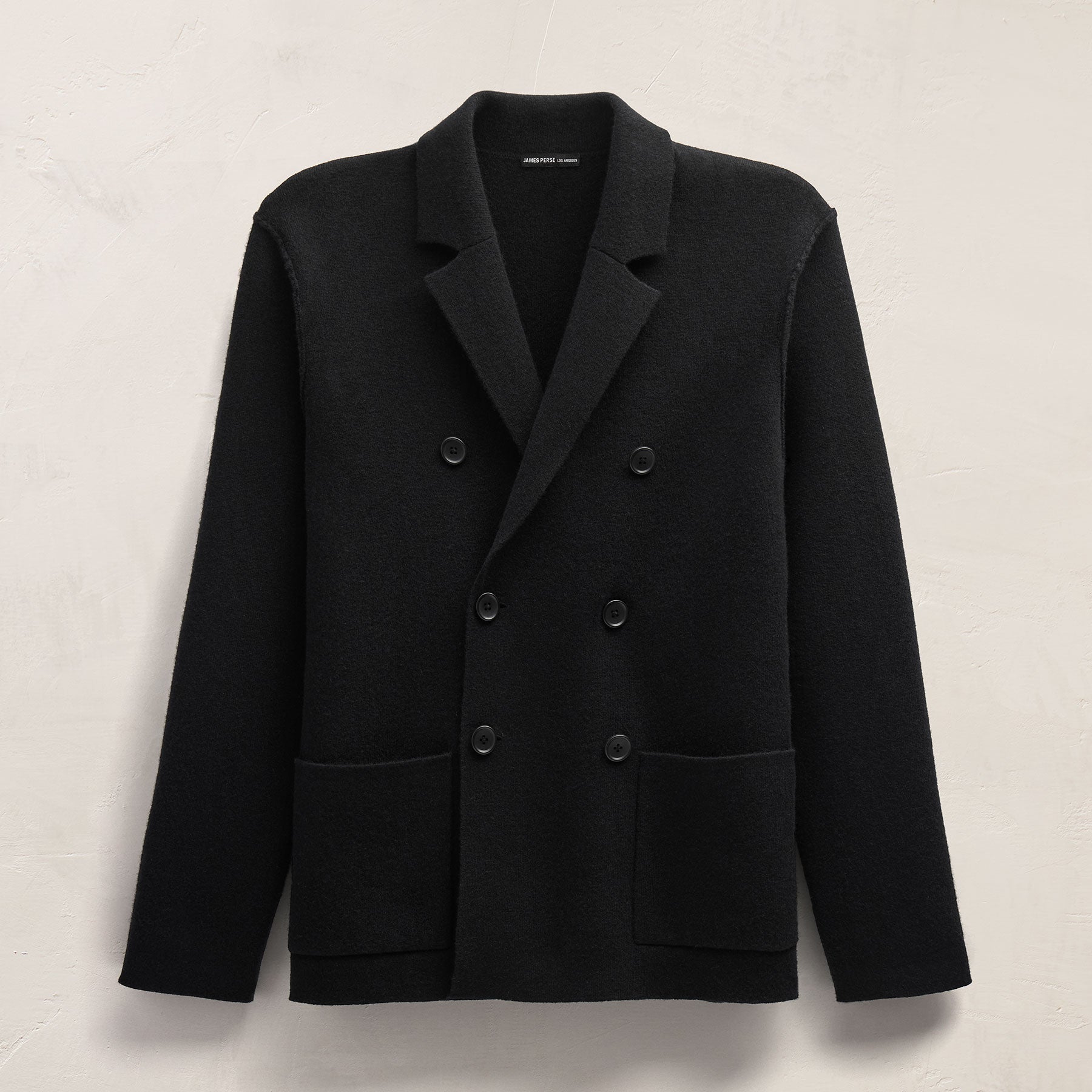 Double Breasted Cashmere Blazer - Black