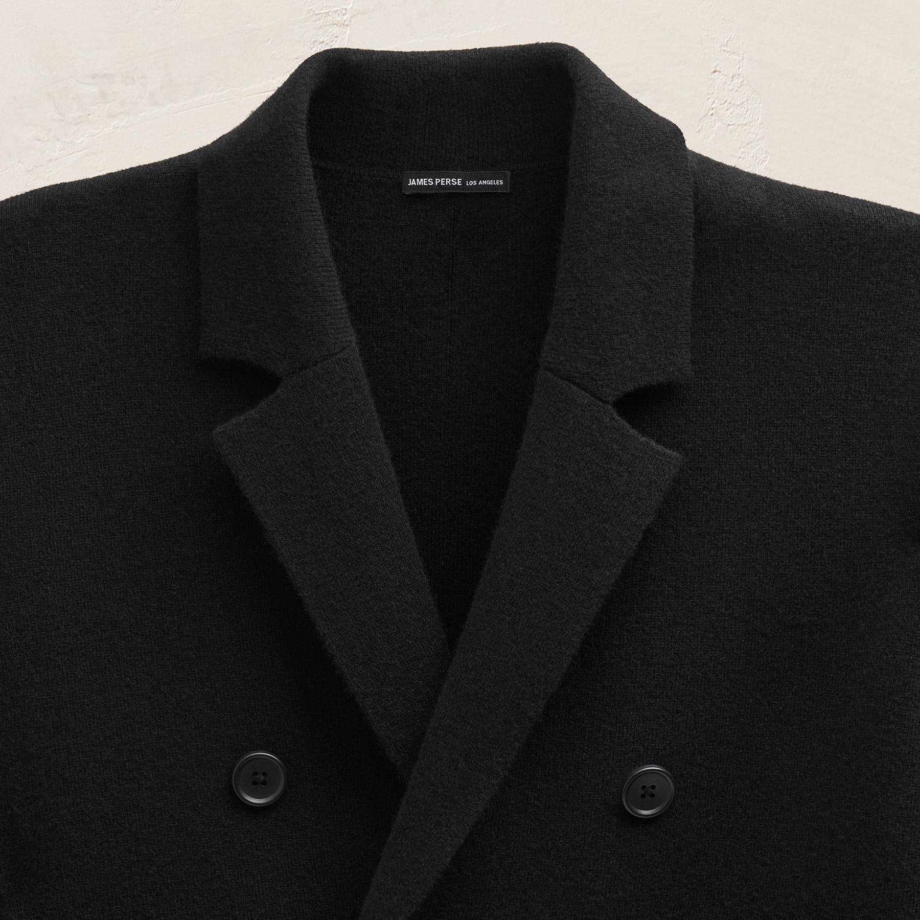 Double Breasted Cashmere Blazer - Black