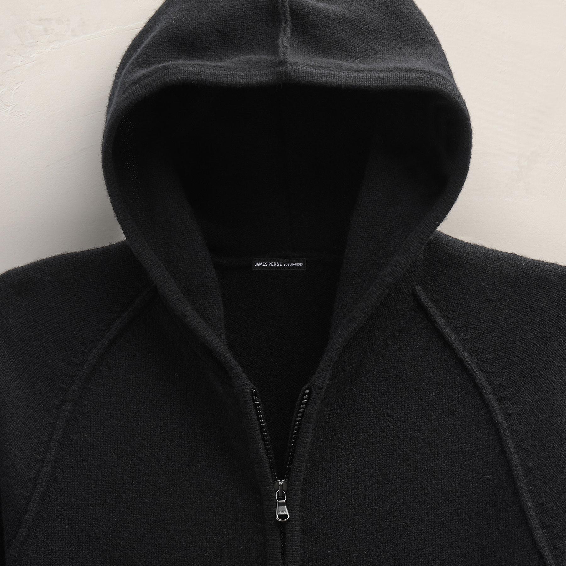 Recycled Cashmere Track Jacket - Black