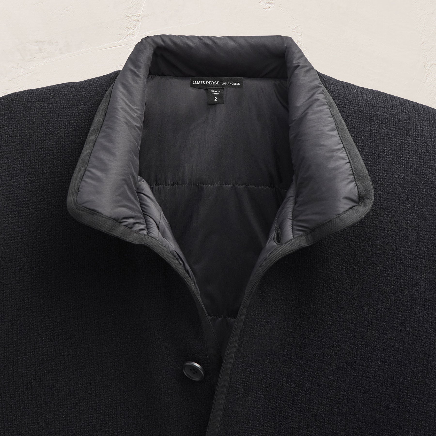 Recycled Cashmere Car Coat - Black/Black
