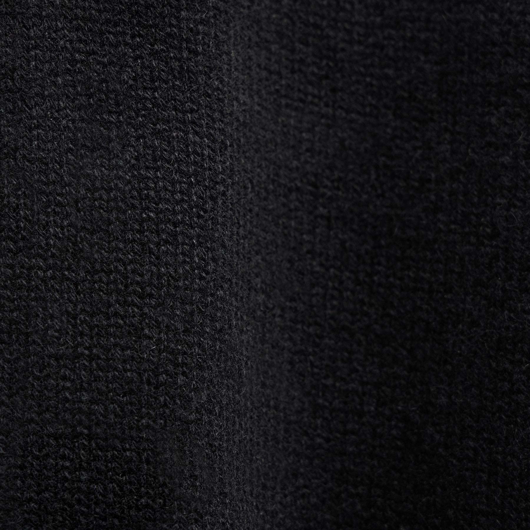 Recycled Cashmere Car Coat - Black/Black