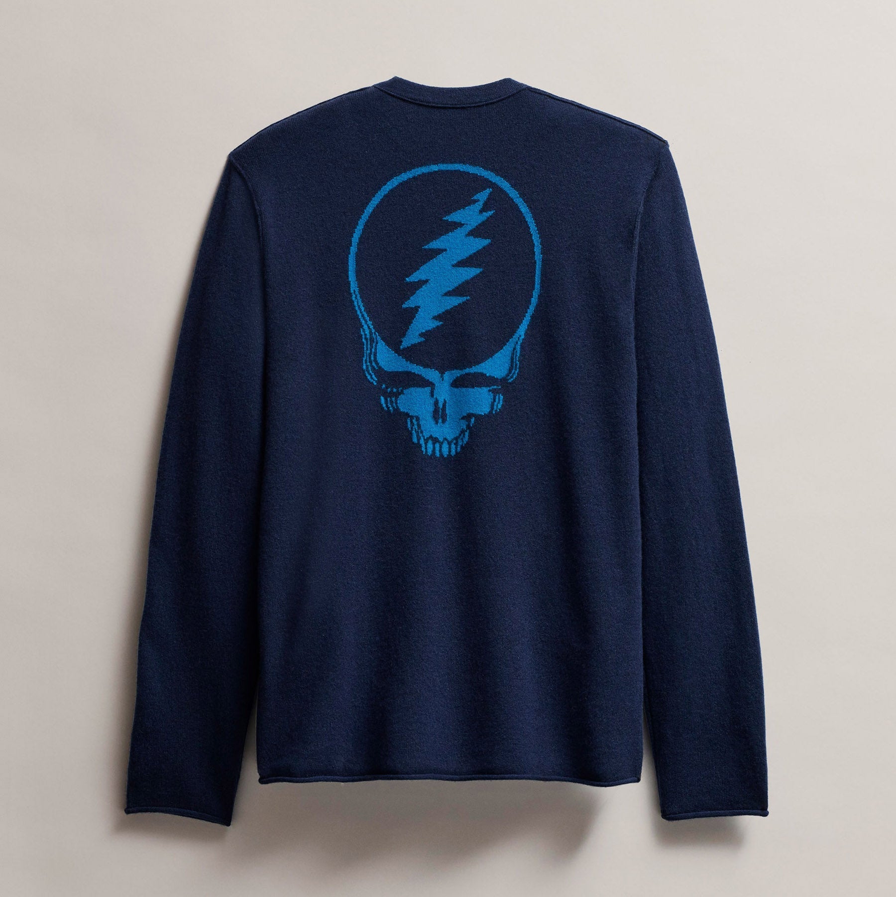 Men's Grateful Dead Recycled Cashmere Sweater - Prussian/ Teal