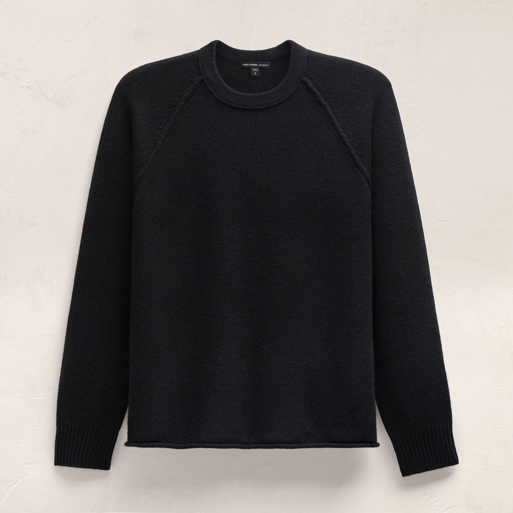 Recycled Cashmere Crew Sweater - Black