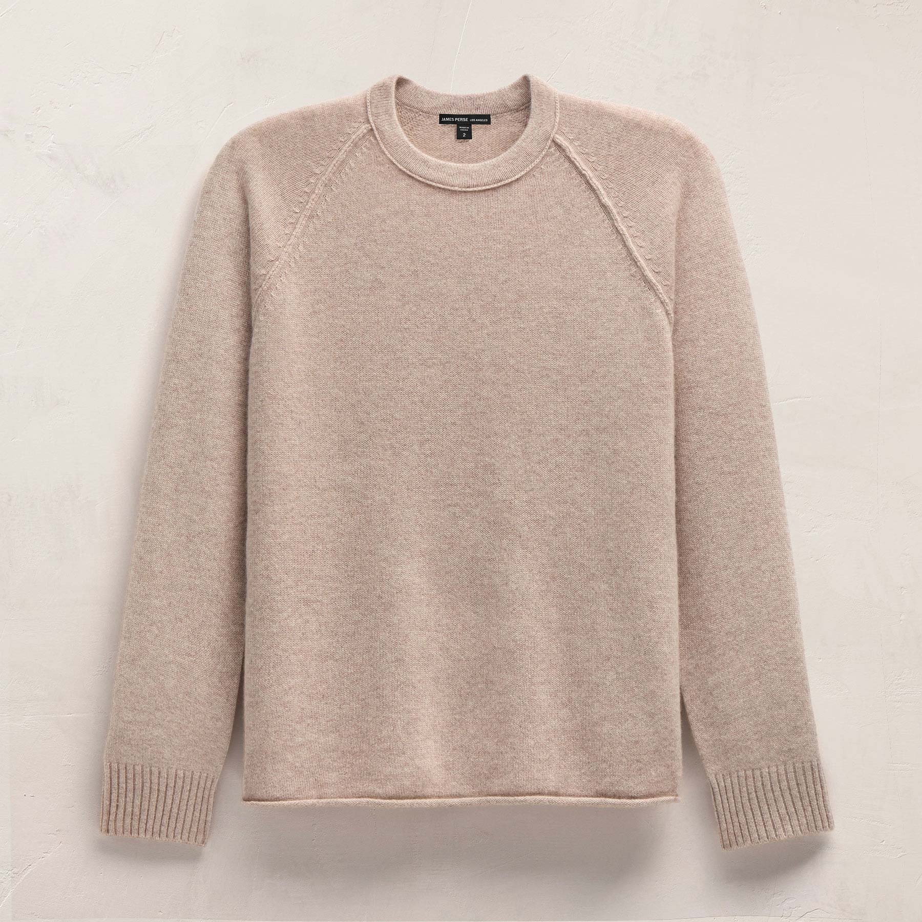 Recycled Cashmere Crew Sweater - Stone