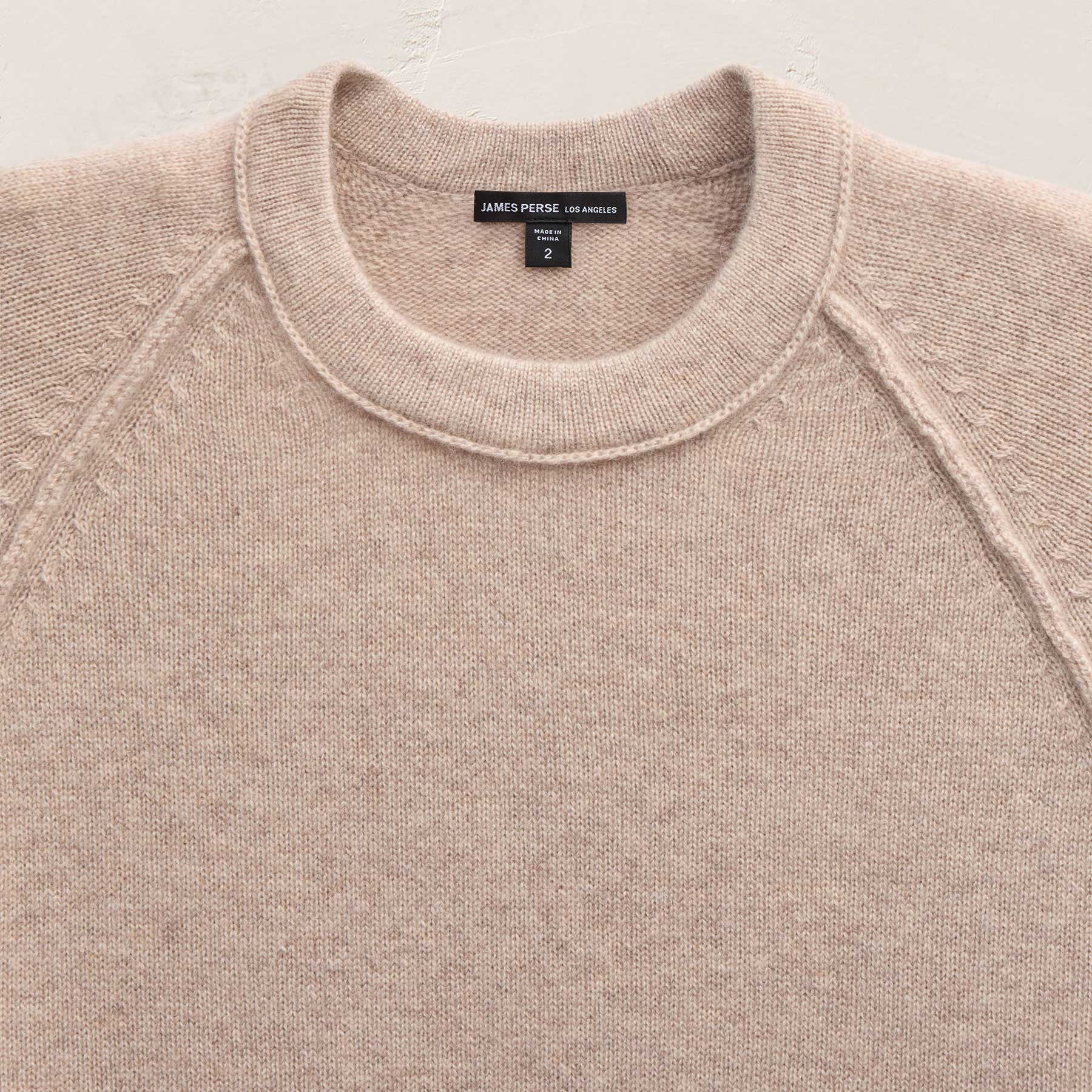 Recycled Cashmere Crew Sweater - Stone