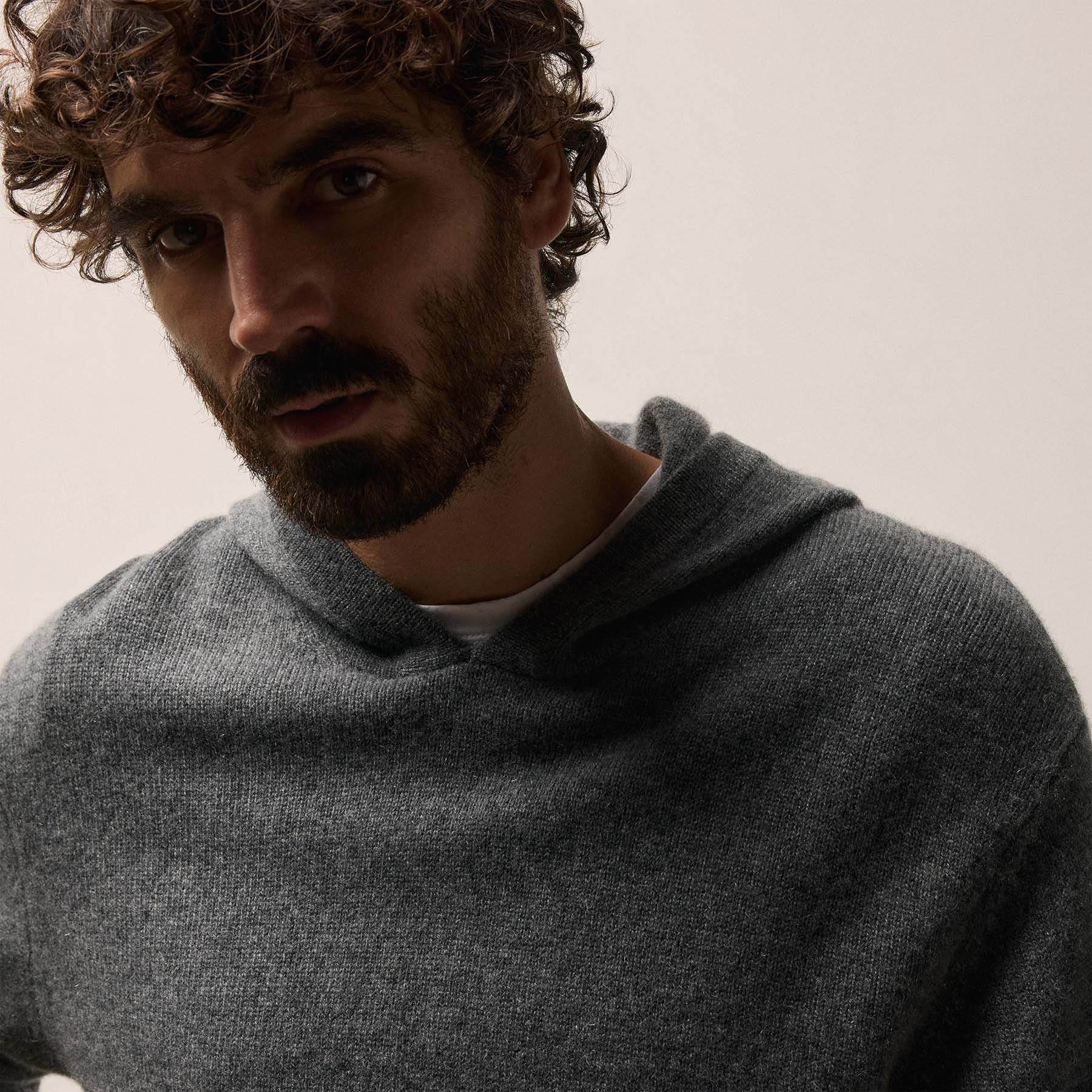 Recycled Cashmere Hooded Pullover - Flannel
