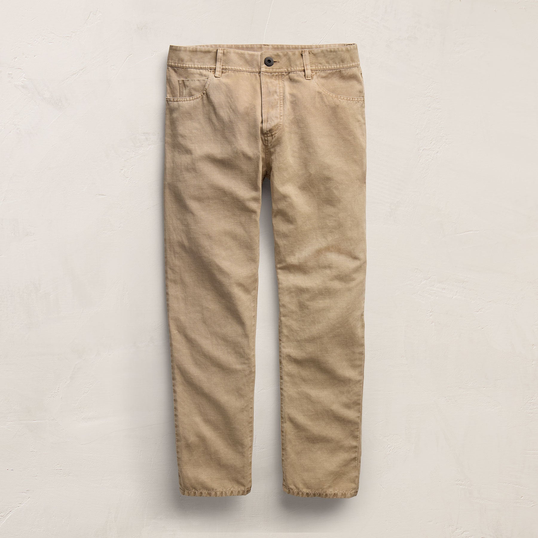 Classic Cotton Linen Twill Pant - Light Khaki Pigment