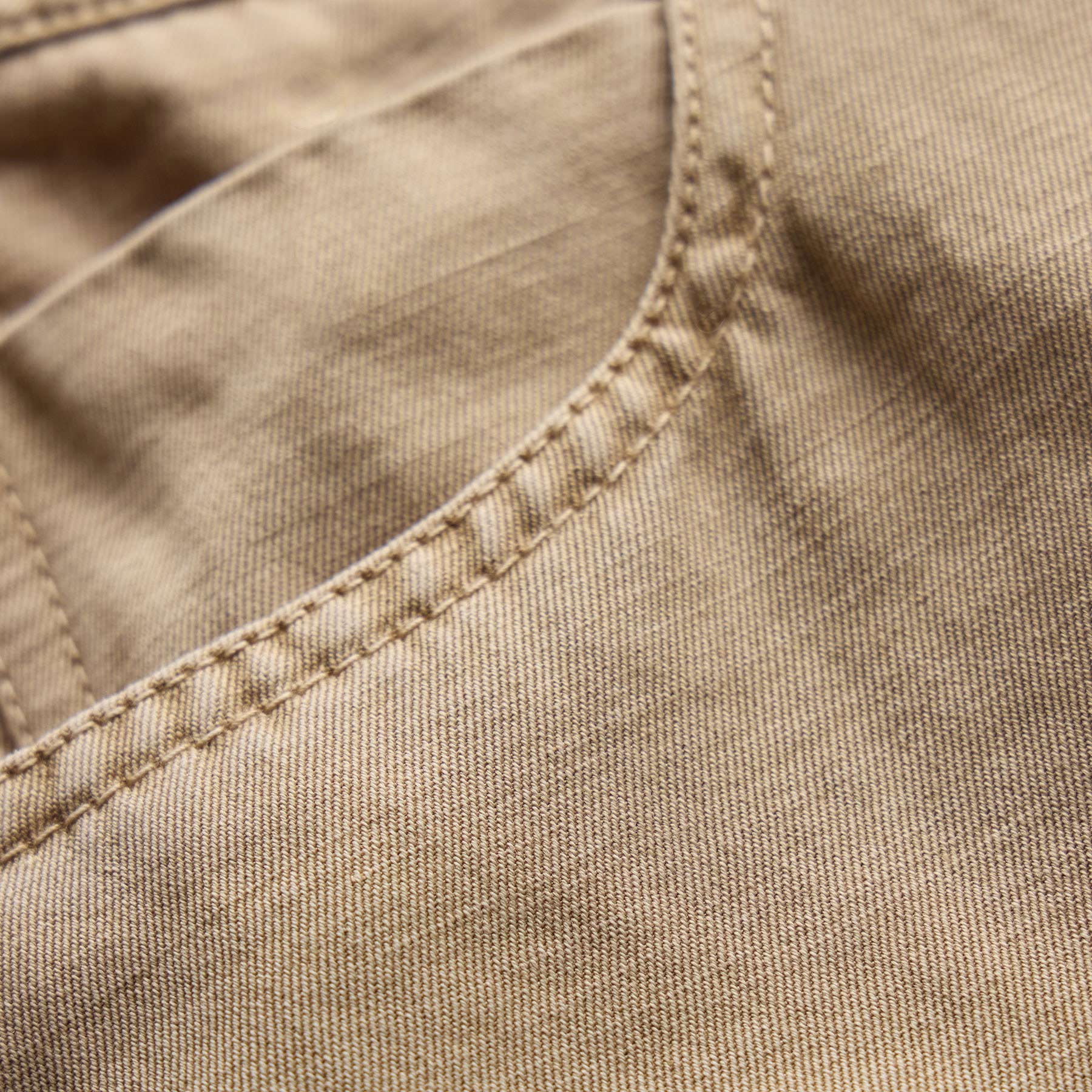 Classic Cotton Linen Twill Pant - Light Khaki Pigment