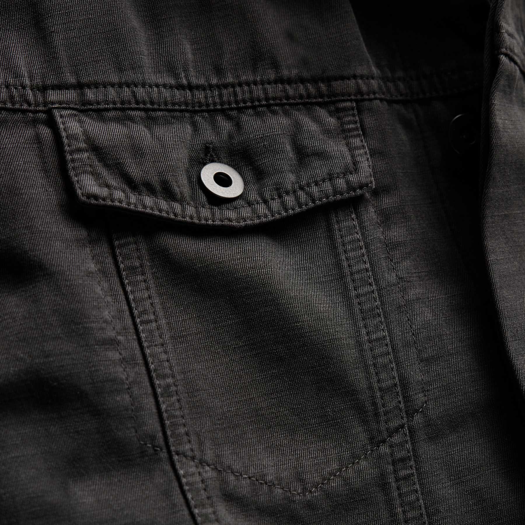 Cotton Linen Twill Trucker Jacket - Magma Pigment