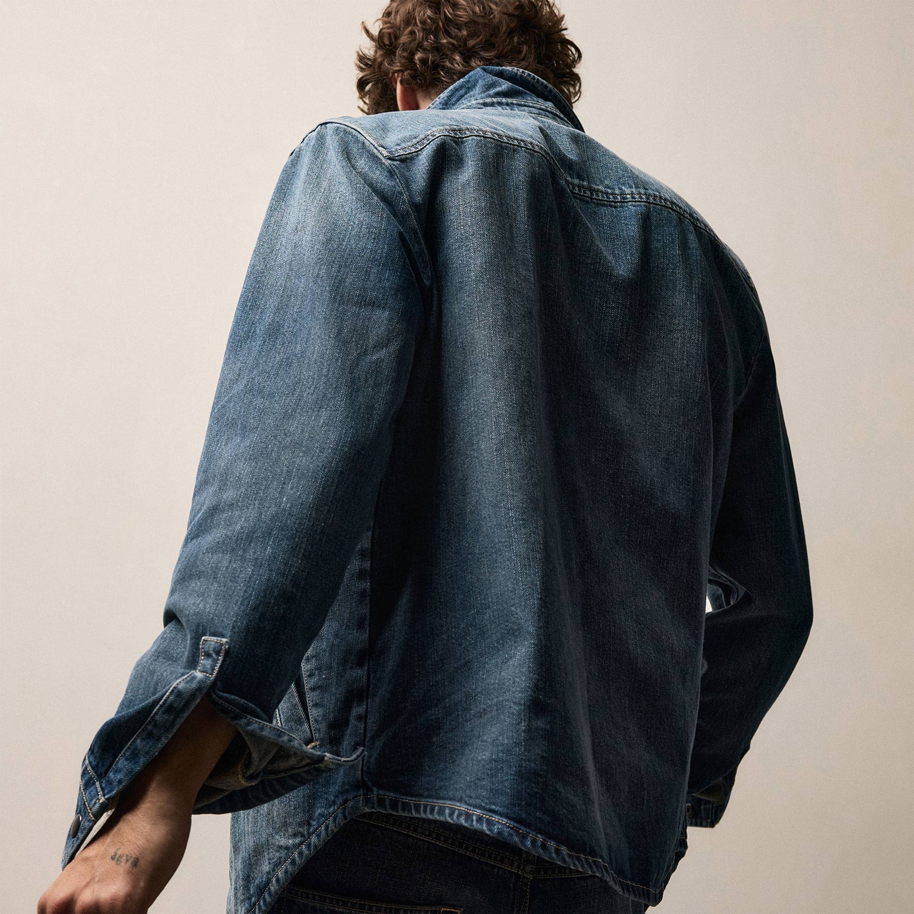 Denim Shirt Jacket - Medium Wash
