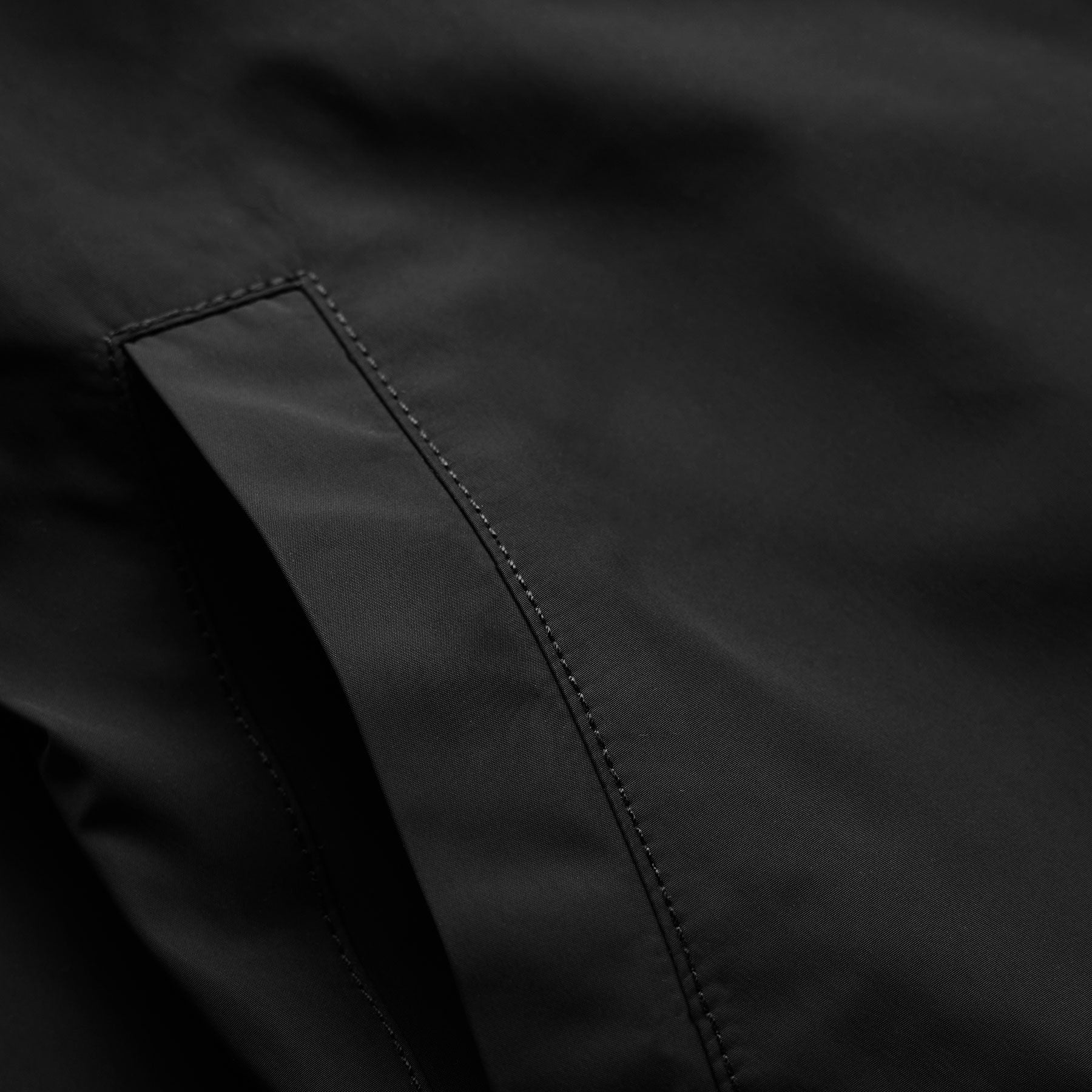 Recycled Twill Coach Jacket - Black