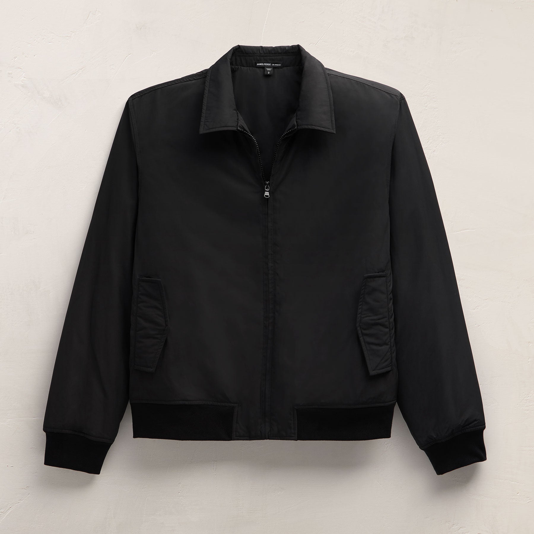 Recycled Twill Bomber Jacket - Black