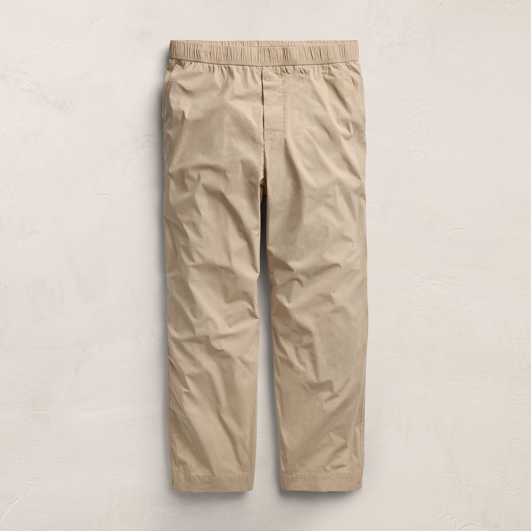 Stretch Poplin Drawstring Pant - Light Khaki