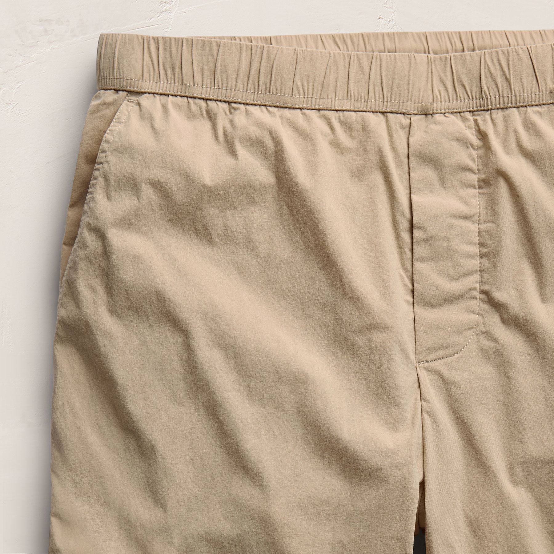 Stretch Poplin Drawstring Short - Light Khaki